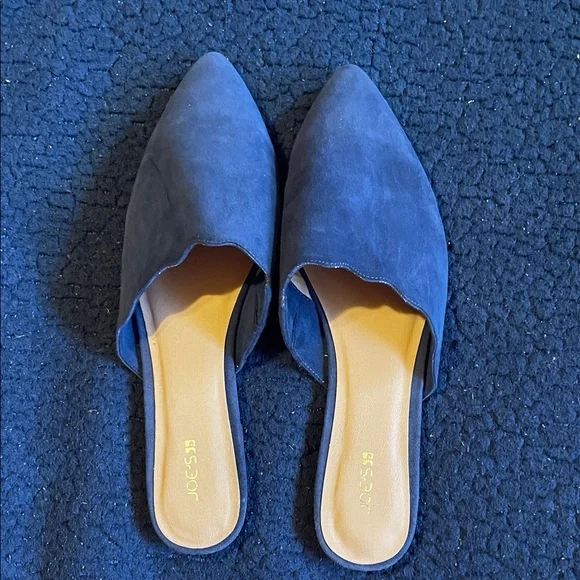 Joe’s Women's Navy Suede Mules - Picture 1 of 6